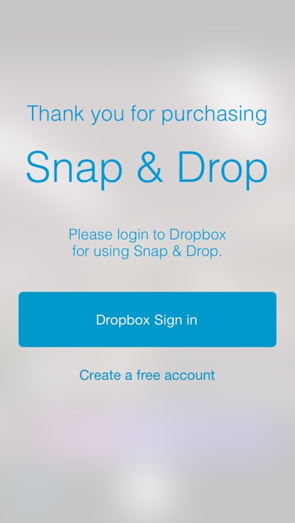 Snap & Drop - Camera that allows one to upload photos into Dropbox quickly