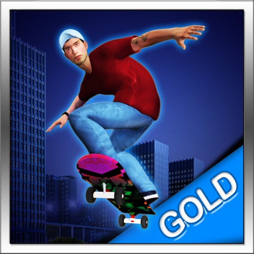 Skate 3D Traffic Rush Adventure - Gold Edition icon