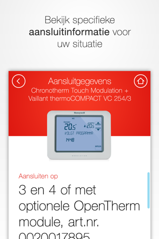 Honeywell Aansluittabel screenshot 3