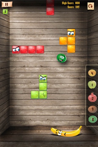 Fris: Cute Fruits saga against angry Blocks screenshot 2