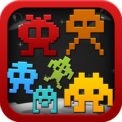 8Bit Aliens Squared Cube Stacker - FREE Puzzle Game icon