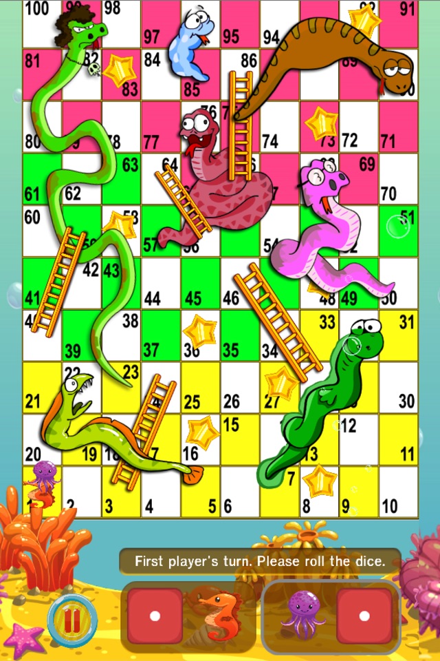 Snake and Ladder Heroes  Aquarium Free Game screenshot 2