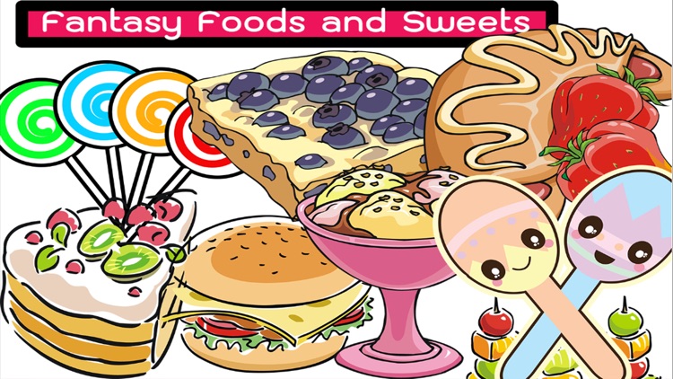 Funny Sweets And Dessert Colorful Foods Coloring