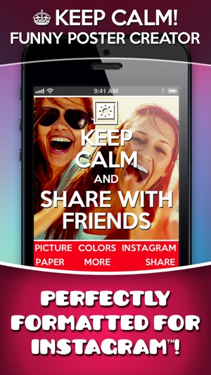 Keep Calm! Funny Poster Creator