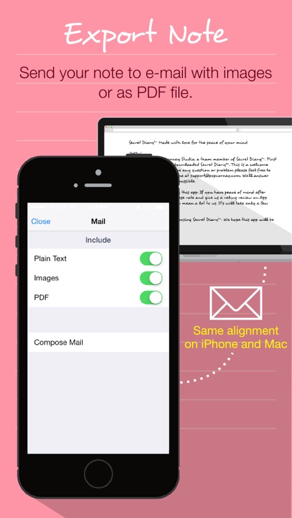 Secret Diary - Keep Private Note with Photos Pictures Images Safely Lock and Hide Your Diary and Share to Email as PDF file screenshot-4