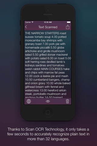 Scanner with OCR (Optical Character Recognition) - Document Scan to PDF, Email and word & Translation screenshot 2