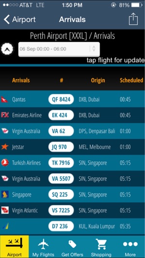 Perth Airport (PER) Flight Tracker Radar(圖3)-速報App