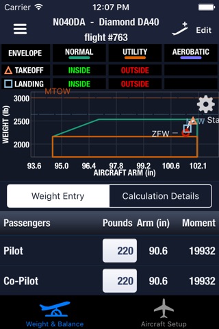 Jazz Weight and Balance screenshot 2