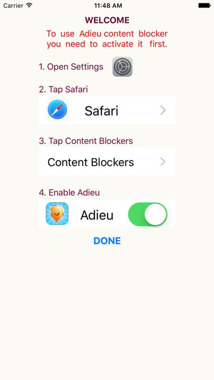 Adieu - Content Blocker Extension for Safari