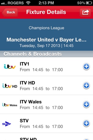 Live Sport On TV – With Sky+ Remote Record screenshot 3