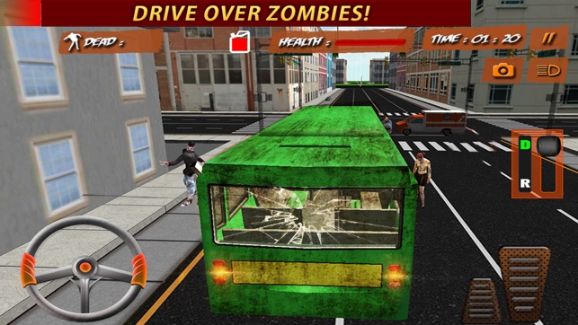 Crazy City Bus Catcher smash Zombie 3D Car Game(圖1)-速報App