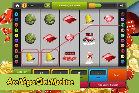 Ace Vegas Slot Machine with Bonus Games - Spin the wheel to win the grand prize screenshot 3