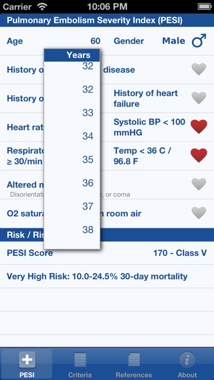Pulmonary Embolism Severity Index (PESI)