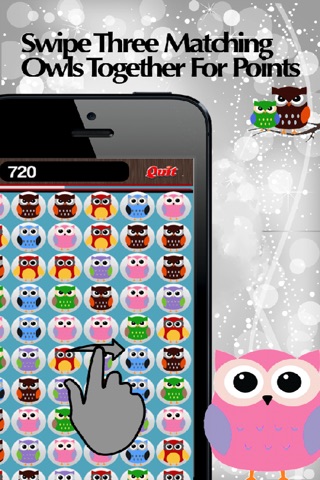 Owl Mania- A Cute Match 3 Puzzle Pop Game screenshot 2
