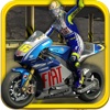 Classic bike race: retro motorbike racer