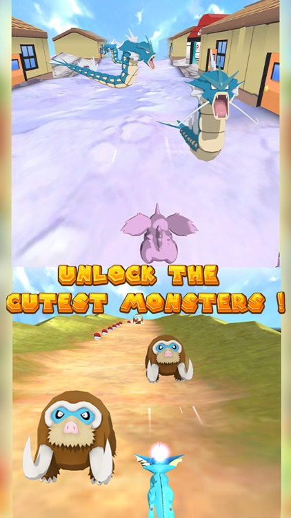 Cutie Monsters 3D Run- Cute Pocket Game for Kids & Family