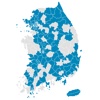 Visited Korea Map