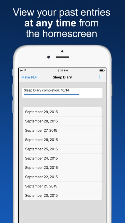 Sleep Diary with data export screenshot-4
