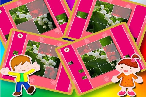 ABC宝宝拼图大巴士免费游戏大全 -  我的秘密的魔力花海世界小孩幼儿园花卉拼图 screenshot 3