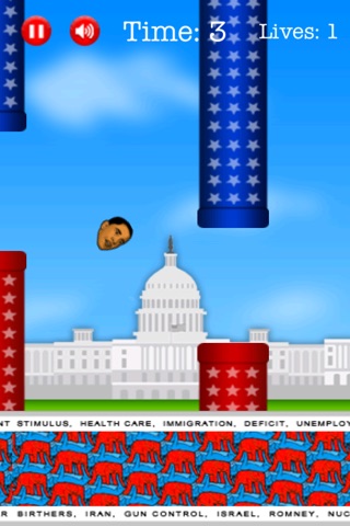 Help the Flappy Flying President Get Ahead Free - Obama Edition screenshot 3