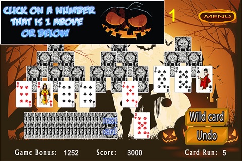 Scary Halloween Solitaire Blast - play the best classical pyramid card game screenshot 4