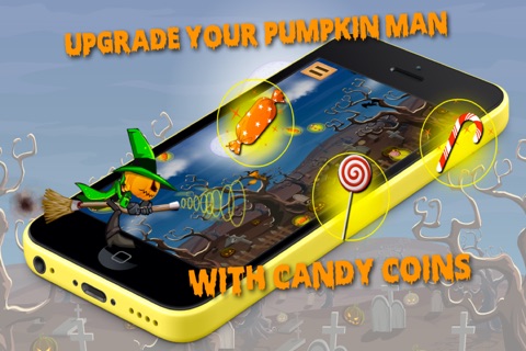 Pumpkin Man Versus Zombies - Race for candy screenshot 3