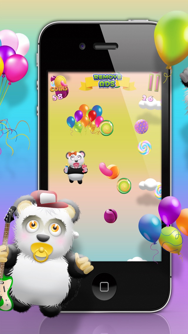 赤ん坊のパンダベアーズキャンディレイン - 版無料ゲームジャンピング楽しいキッズ！ Baby Panda Bears Candy Rain - A Fun Kids Jumping Edition FREE Game!のおすすめ画像3