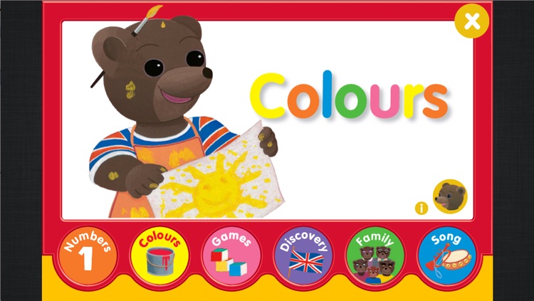 Learn English with Little Brown Bear : a kids app with educational games, songs and activities to learn first English words.