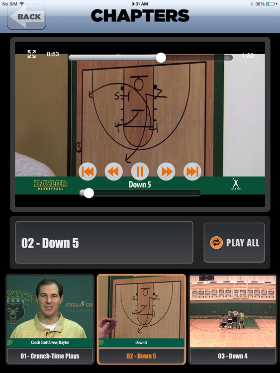 Baylor Bears Crunch Time Plays - With Coach Scott Drew - Full Court Basketball Training Instruction - XL