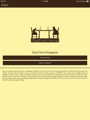 Dog Food Singapore iPad Version screenshot 4