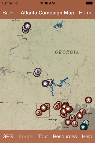 Atlanta Campaign Battle App screenshot 2