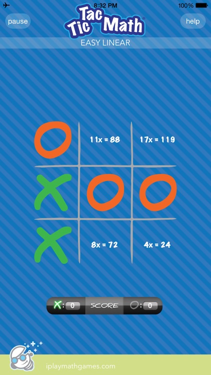 Tic Tac Math Algebra