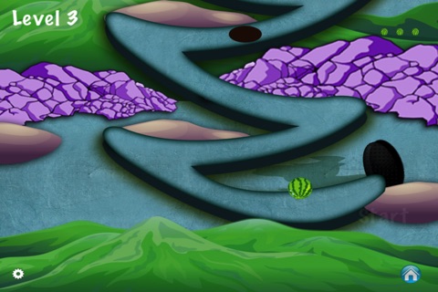 Rolling Watermelon Maze Control - Fruit Mountain Tilt Slide Physics Game screenshot 2