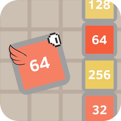 Flappy + 2048 - Hybrid Flying Number Game iOS App