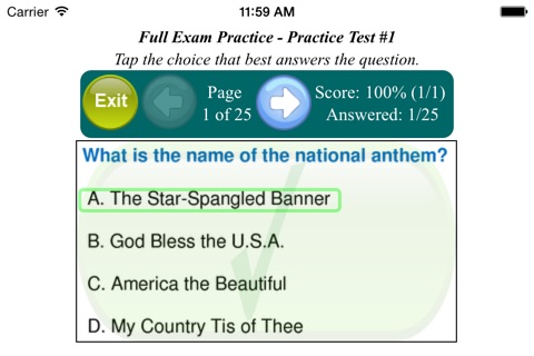 US Citizenship Test - Full Version screenshot 3