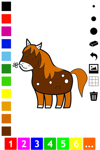 Animal Coloring Book for Children: Learn to draw and color animals like cat, cow, horse, pig, bird and rabbit screenshot 2