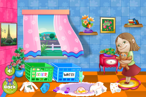 Kids Washing Cloths free girl games screenshot 2