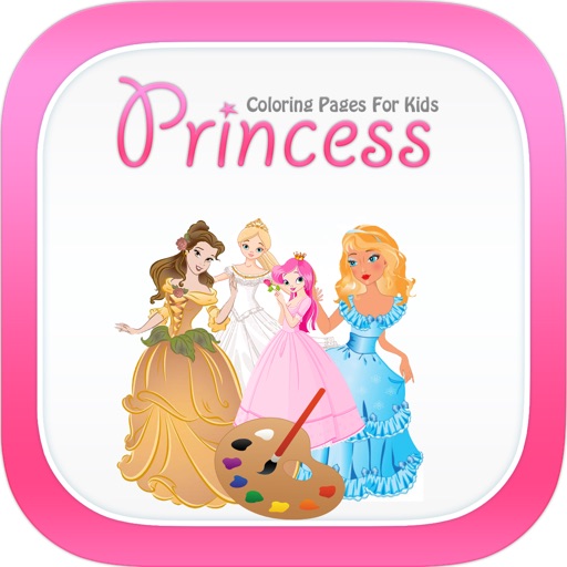 Princess Coloring Pages for Kids 2014 Icon