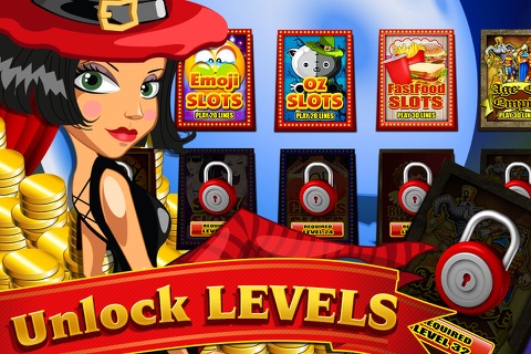 Sexy Casino Slots of Evil Witch on Halloween Night screenshot 4