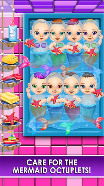 Mermaid Newborn Babies Care - Mommy's Octuplets Baby Salon Doctor Game