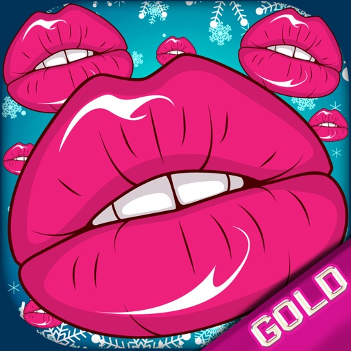 Kiss booth - The lips love me kissing me teenage smack game for lovers - Gold Edition Icon