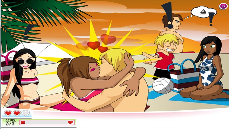 Kissing At the Beach - Girl Game