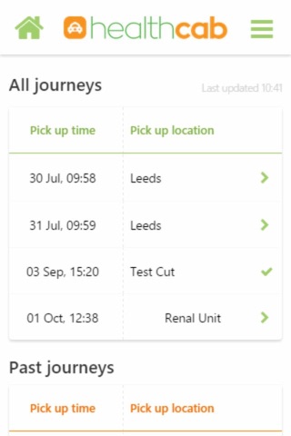 HealthCab screenshot 2