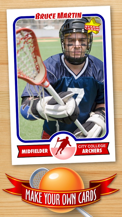 Lacrosse Card Maker - Make Your Own Custom Lacrosse Cards with Starr Cards