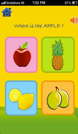 Game screenshot First Step - Fun and Educational Game for Toddlers, Pre Schoolers and Kids to teach about Fruits, Vegetables, Colors, and Shapes ( 1,2,3,4 and 5 Years Old ) apk