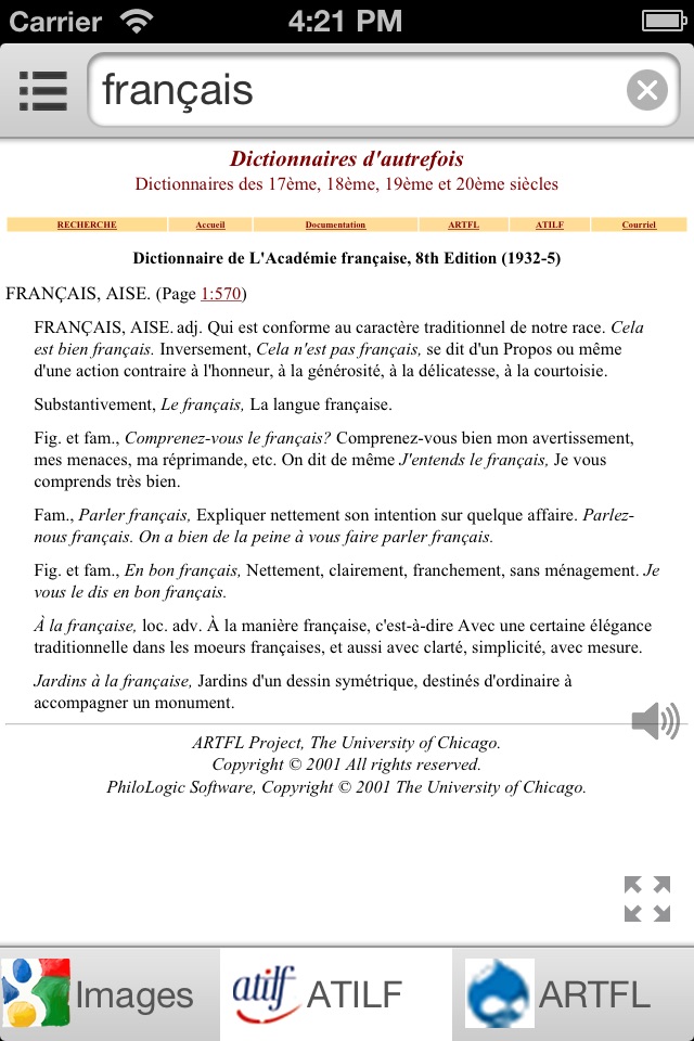 Tout Dictionnaire Français screenshot 3