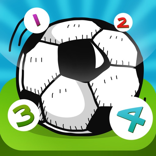 123 Soccer Counting Game for Children age 2-5: Learn to count the numbers 1-10 with football icon