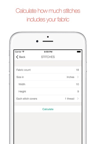Calculator for Cross Stitch screenshot 3