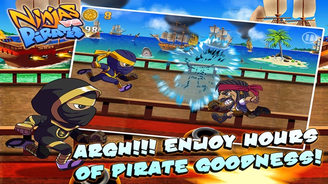 Ninjas Vs. Pirates - Free Endless Running Fighting Game(圖5)-速報App