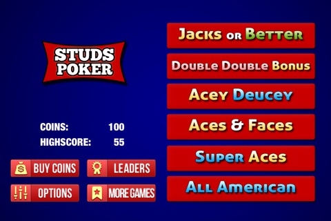 Studs Poker Casino - Free Video Poker, Jacks or Better, Las Vegas Style Card Games screenshot 3
